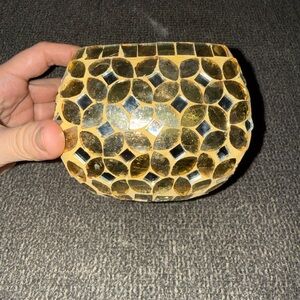 Urban Outfitters Gold Mosaic Storage Bowl